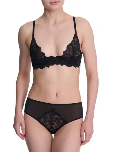 Natori Women's Peony Lace Plunge Unlined Underwire Bra - Dk Raspberry | Thumbnail 5 Natori Women's Peony Lace Plunge Unlined Underwire Bra - Dk Raspberry | Thumbnail 5