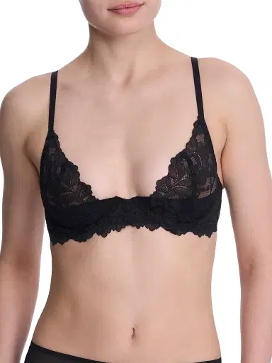 Natori Women's Peony Lace Plunge Unlined Underwire Bra - Dk Raspberry | Thumbnail 1 Natori Women's Peony Lace Plunge Unlined Underwire Bra - Dk Raspberry | Thumbnail 1