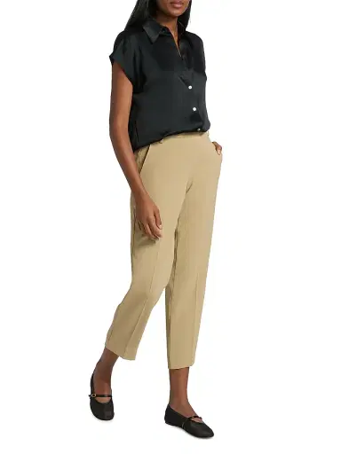 Vince Women's Mid-Rise Tapered Pants | Thumbnail 2 Vince Women's Mid-Rise Tapered Pants | Thumbnail 2