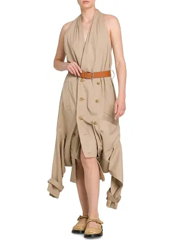 MOSCHINO Women's Reconstructed Halter Trench Dress | Thumbnail 2 MOSCHINO Women's Reconstructed Halter Trench Dress | Thumbnail 2