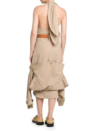 MOSCHINO Women's Reconstructed Halter Trench Dress | Thumbnail 5 MOSCHINO Women's Reconstructed Halter Trench Dress | Thumbnail 5