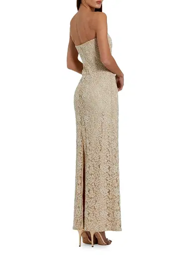 Mac Duggal Women's Embellished Lace Strapless Sweetheart Gown - Beige - Size 14 | Thumbnail 2 Mac Duggal Women's Embellished Lace Strapless Sweetheart Gown - Beige - Size 14 | Thumbnail 2