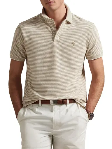 Polo Ralph Lauren Men's Custom-Slim-Fit Stretch Oxford Mesh Polo Shirt | Thumbnail 3 Polo Ralph Lauren Men's Custom-Slim-Fit Stretch Oxford Mesh Polo Shirt | Thumbnail 3