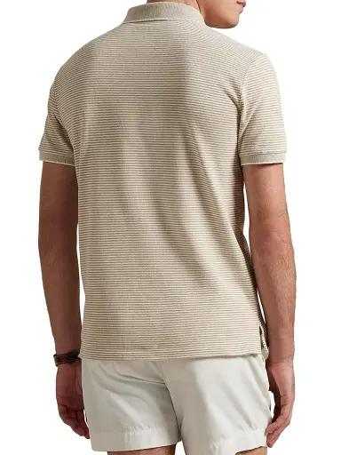 Polo Ralph Lauren Men's Custom-Slim-Fit Stretch Oxford Mesh Polo Shirt | Thumbnail 4 Polo Ralph Lauren Men's Custom-Slim-Fit Stretch Oxford Mesh Polo Shirt | Thumbnail 4