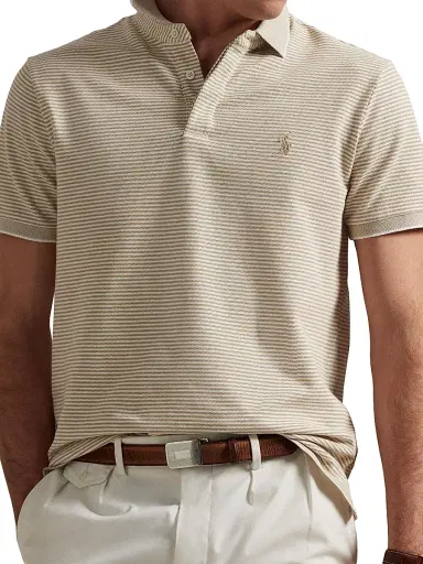 Polo Ralph Lauren Men's Custom-Slim-Fit Stretch Oxford Mesh Polo Shirt | Thumbnail 5 Polo Ralph Lauren Men's Custom-Slim-Fit Stretch Oxford Mesh Polo Shirt | Thumbnail 5