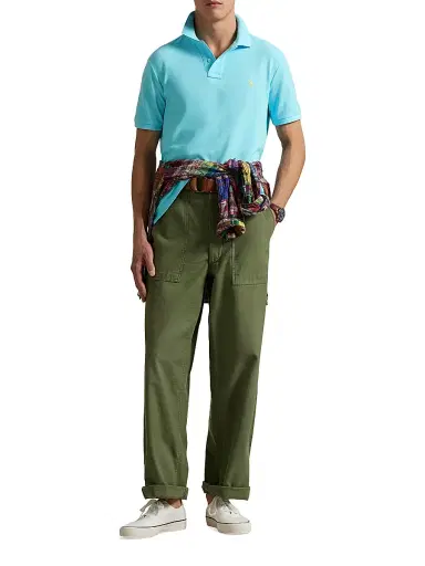 Polo Ralph Lauren Men's Classic-Fit Mesh Polo Shirt - Aqua Blue - Size XXL | Thumbnail 2 Polo Ralph Lauren Men's Classic-Fit Mesh Polo Shirt - Aqua Blue - Size XXL | Thumbnail 2
