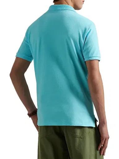 Polo Ralph Lauren Men's Classic-Fit Mesh Polo Shirt - Aqua Blue - Size XXL | Thumbnail 4 Polo Ralph Lauren Men's Classic-Fit Mesh Polo Shirt - Aqua Blue - Size XXL | Thumbnail 4