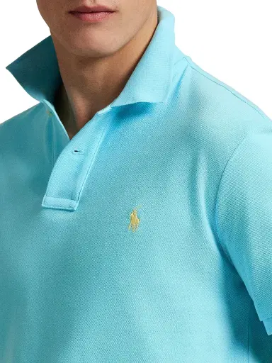 Polo Ralph Lauren Men's Classic-Fit Mesh Polo Shirt - Aqua Blue - Size XXL | Thumbnail 5 Polo Ralph Lauren Men's Classic-Fit Mesh Polo Shirt - Aqua Blue - Size XXL | Thumbnail 5