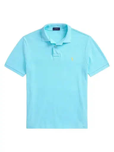 Polo Ralph Lauren Men's Classic-Fit Mesh Polo Shirt - Aqua Blue - Size XXL | Thumbnail 1 Polo Ralph Lauren Men's Classic-Fit Mesh Polo Shirt - Aqua Blue - Size XXL | Thumbnail 1