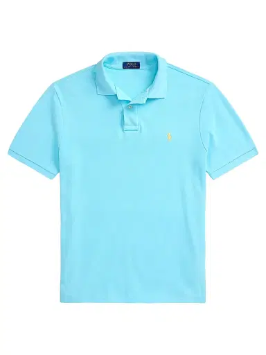 Polo Ralph Lauren Men's Custom-Slim-Fit Mesh Polo Shirt - Aqua Blue - Size XXL | Thumbnail 1 Polo Ralph Lauren Men's Custom-Slim-Fit Mesh Polo Shirt - Aqua Blue - Size XXL | Thumbnail 1