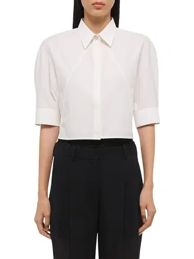 Helmut Lang Women's Articulated Shoulder Shirt - White - Size XL | Thumbnail 3 Helmut Lang Women's Articulated Shoulder Shirt - White - Size XL | Thumbnail 3