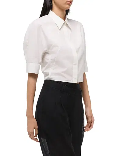 Helmut Lang Women's Articulated Shoulder Shirt - White - Size XL | Thumbnail 4 Helmut Lang Women's Articulated Shoulder Shirt - White - Size XL | Thumbnail 4