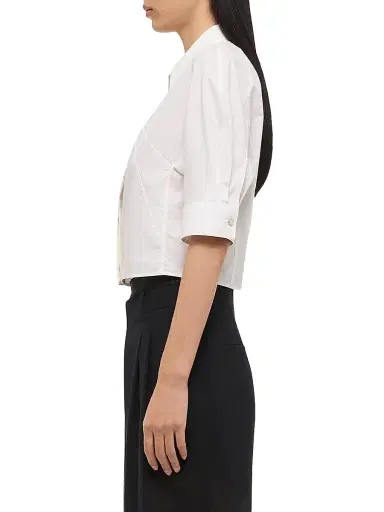 Helmut Lang Women's Articulated Shoulder Shirt - White - Size XL | Thumbnail 7 Helmut Lang Women's Articulated Shoulder Shirt - White - Size XL | Thumbnail 7