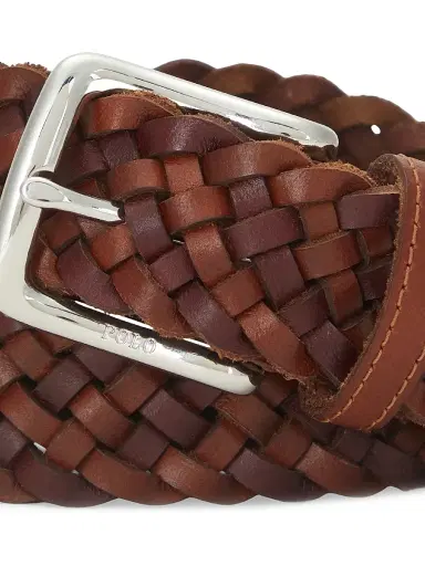 Polo Ralph Lauren Men's Westend Braided Leather Belt | Thumbnail 2 Polo Ralph Lauren Men's Westend Braided Leather Belt | Thumbnail 2