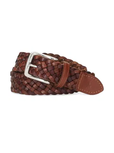 Polo Ralph Lauren Men's Westend Braided Leather Belt | Thumbnail 1 Polo Ralph Lauren Men's Westend Braided Leather Belt | Thumbnail 1