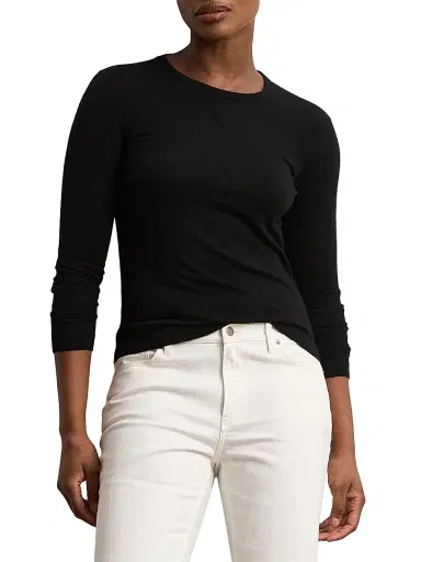 Ralph Lauren Collection Women's Crewneck Wool-Blend Sweater - Black - Size XS | Thumbnail 3 Ralph Lauren Collection Women's Crewneck Wool-Blend Sweater - Black - Size XS | Thumbnail 3