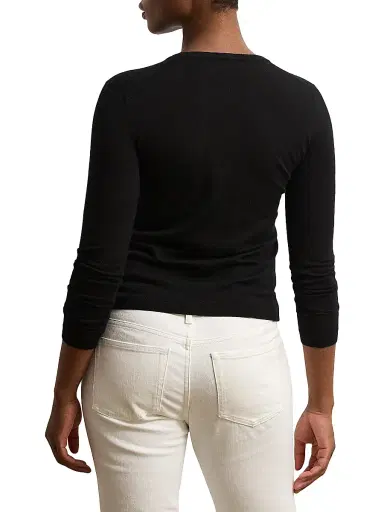Ralph Lauren Collection Women's Crewneck Wool-Blend Sweater - Black - Size XS | Thumbnail 4 Ralph Lauren Collection Women's Crewneck Wool-Blend Sweater - Black - Size XS | Thumbnail 4