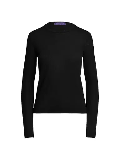 Ralph Lauren Collection Women's Crewneck Wool-Blend Sweater - Black - Size XS | Thumbnail 1 Ralph Lauren Collection Women's Crewneck Wool-Blend Sweater - Black - Size XS | Thumbnail 1