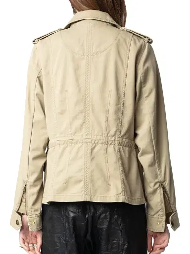 Zadig & Voltaire Women's Klimi Cotton Military Jacket - Latte | Thumbnail 5 Zadig & Voltaire Women's Klimi Cotton Military Jacket - Latte | Thumbnail 5