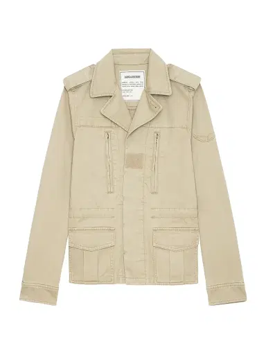 Zadig & Voltaire Women's Klimi Cotton Military Jacket - Latte | Thumbnail 1 Zadig & Voltaire Women's Klimi Cotton Military Jacket - Latte | Thumbnail 1