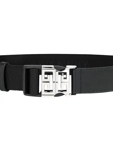 Givenchy Men's 4G Belt in Leather and Canvas - Black | Thumbnail 3 Givenchy Men's 4G Belt in Leather and Canvas - Black | Thumbnail 3