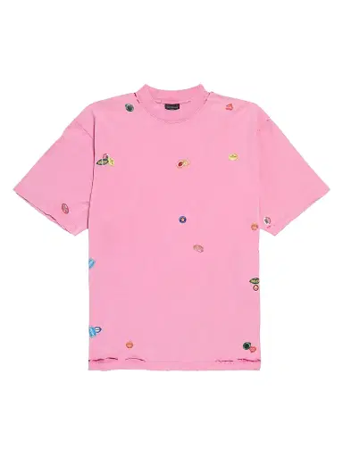 Balenciaga Women's Fruity Fit T-Shirt - Faded Pink | Thumbnail 1 Balenciaga Women's Fruity Fit T-Shirt - Faded Pink | Thumbnail 1