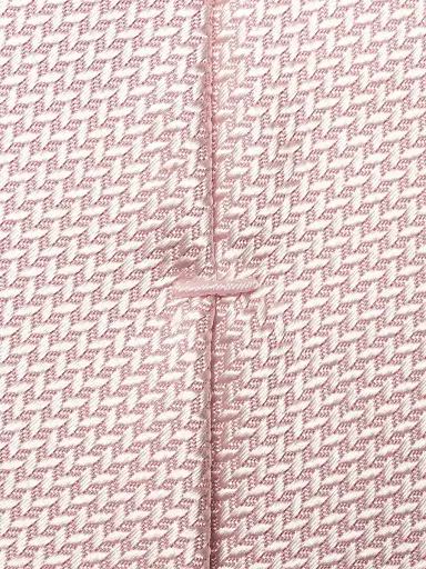 Eton Men's Herringbone Woven Silk Tie - Pink | Thumbnail 4 Eton Men's Herringbone Woven Silk Tie - Pink | Thumbnail 4