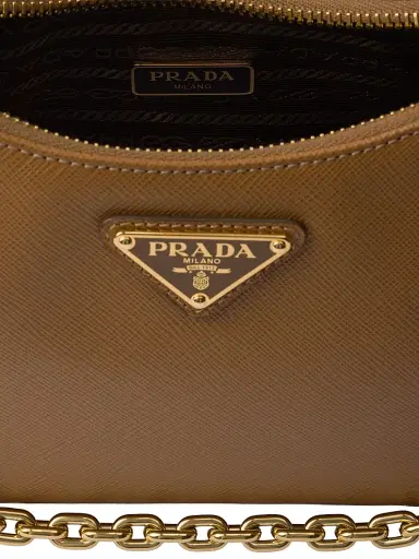 Prada Women's Re-Edition Saffiano Leather Shoulder Bag - Brown | Thumbnail 4 Prada Women's Re-Edition Saffiano Leather Shoulder Bag - Brown | Thumbnail 4
