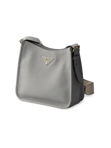 Prada Women's Leather Shoulder Bag - Light Grey | Thumbnail 2 Prada Women's Leather Shoulder Bag - Light Grey | Thumbnail 2