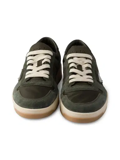 Prada Men's Downtown Re-Nylon and Suede Sneakers - Dark Green | Thumbnail 18 Prada Men's Downtown Re-Nylon and Suede Sneakers - Dark Green | Thumbnail 18