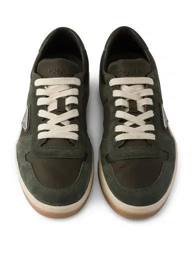 Prada Men's Downtown Re-Nylon and Suede Sneakers - Dark Green | Thumbnail 20 Prada Men's Downtown Re-Nylon and Suede Sneakers - Dark Green | Thumbnail 20
