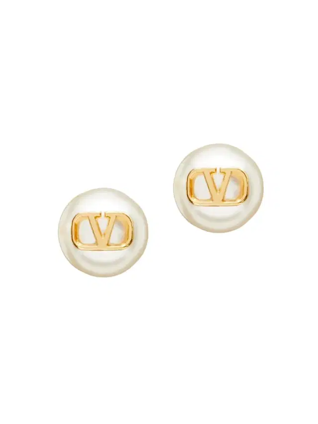 Women's VLogo Signature Earrings with Pearls - Gold Women's VLogo Signature Earrings with Pearls - Gold