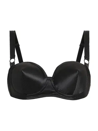 Dolce & Gabbana Women's Silk Satin Semi-Padded Bra - Black - Size Large | Thumbnail 1 Dolce & Gabbana Women's Silk Satin Semi-Padded Bra - Black - Size Large | Thumbnail 1