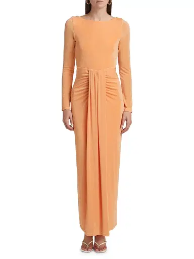 Significant Other Women's Dakota Velour Maxi Dress - Apricot | Thumbnail 3 Significant Other Women's Dakota Velour Maxi Dress - Apricot | Thumbnail 3