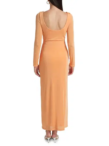 Significant Other Women's Dakota Velour Maxi Dress - Apricot | Thumbnail 5 Significant Other Women's Dakota Velour Maxi Dress - Apricot | Thumbnail 5