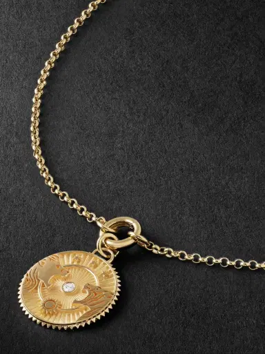 Foundrae Gold Diamond Pendant Necklace - Men | Thumbnail 4 Foundrae Gold Diamond Pendant Necklace - Men | Thumbnail 4
