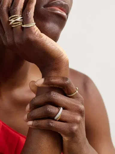 David Yurman Crossover® Two Row 18-karat Gold Diamond Ring | Thumbnail 5 David Yurman Crossover® Two Row 18-karat Gold Diamond Ring | Thumbnail 5