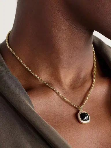 David Yurman Albion® 18-karat Gold, Onyx And Diamond Pendant | Thumbnail 2 David Yurman Albion® 18-karat Gold, Onyx And Diamond Pendant | Thumbnail 2