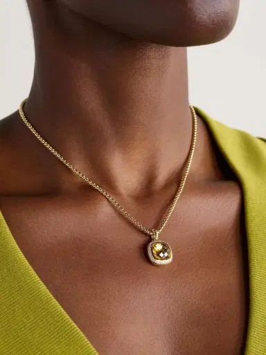 David Yurman Albion® 18-karat Gold, Citrine And Diamond Pendant | Thumbnail 2 David Yurman Albion® 18-karat Gold, Citrine And Diamond Pendant | Thumbnail 2