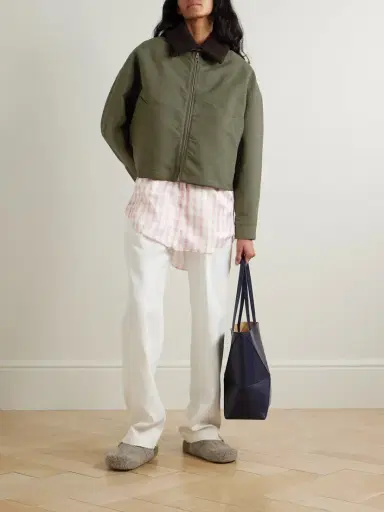 Loewe Shearling-trimmed Cotton-drill Jacket | Thumbnail 2 Loewe Shearling-trimmed Cotton-drill Jacket | Thumbnail 2