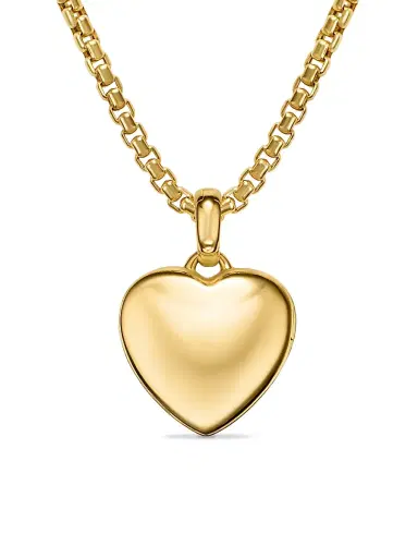 David Yurman Women's Sculpted Cable Heart Locket in 18K Yellow Gold, 23MM - Gold | Thumbnail 3 David Yurman Women's Sculpted Cable Heart Locket in 18K Yellow Gold, 23MM - Gold | Thumbnail 3