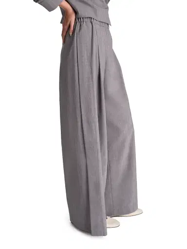 TWP Women's Eva Tux Pleat Pants - Medium Heather Grey | Thumbnail 4 TWP Women's Eva Tux Pleat Pants - Medium Heather Grey | Thumbnail 4