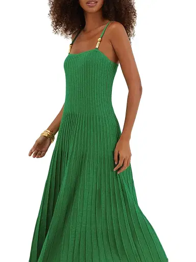 ViX by Paula Hermanny Women's Sea Wanderer Bruna Knit Maxi Dress - Green | Thumbnail 2 ViX by Paula Hermanny Women's Sea Wanderer Bruna Knit Maxi Dress - Green | Thumbnail 2
