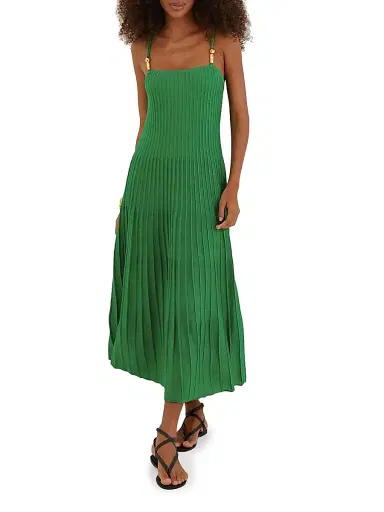 ViX by Paula Hermanny Women's Sea Wanderer Bruna Knit Maxi Dress - Green | Thumbnail 1 ViX by Paula Hermanny Women's Sea Wanderer Bruna Knit Maxi Dress - Green | Thumbnail 1