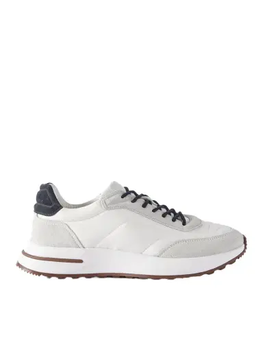 Loro Piana Weekend Walk Suede-Trimmed Shell Sneakers - Men | Thumbnail 1 Loro Piana Weekend Walk Suede-Trimmed Shell Sneakers - Men | Thumbnail 1