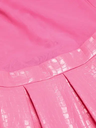 ALICE + OLIVIA Women's Chara Croc-Embossed Party Dress - Wild Pink | Thumbnail 7 ALICE + OLIVIA Women's Chara Croc-Embossed Party Dress - Wild Pink | Thumbnail 7