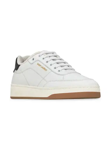 Saint Laurent Women's SL/61 Sneakers in Smooth Leather - White And Honey - Size 4 | Thumbnail 2 Saint Laurent Women's SL/61 Sneakers in Smooth Leather - White And Honey - Size 4 | Thumbnail 2