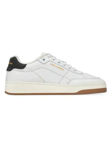 Saint Laurent Women's SL/61 Sneakers in Smooth Leather - White And Honey - Size 4 | Thumbnail 1 Saint Laurent Women's SL/61 Sneakers in Smooth Leather - White And Honey - Size 4 | Thumbnail 1