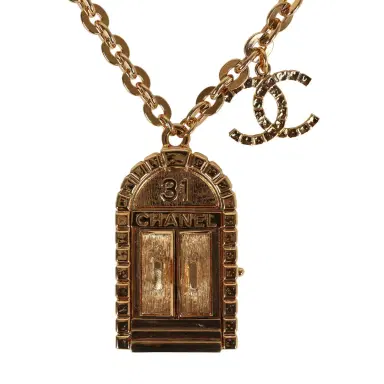 Chanel Chanel Rue Cambon 31 Door Pendant Necklace Gold Tone Metal Hardware | Thumbnail 2 Chanel Chanel Rue Cambon 31 Door Pendant Necklace Gold Tone Metal Hardware | Thumbnail 2