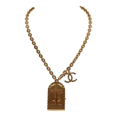 Chanel Chanel Rue Cambon 31 Door Pendant Necklace Gold Tone Metal Hardware | Thumbnail 1 Chanel Chanel Rue Cambon 31 Door Pendant Necklace Gold Tone Metal Hardware | Thumbnail 1